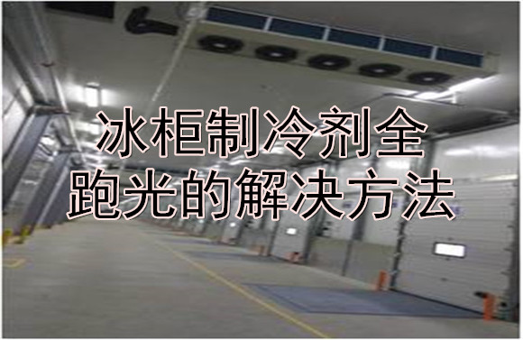 冰柜制冷剂全跑光的解决方法